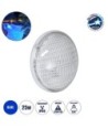 GloboStar® POOLANO 61536 Λάμπα LED Σποτ Πισίνας GX16D PAR56 25W 1750lm 120° AC-DC 12V Αδιάβροχο IP68 IK06 Tempered Glass Φ18 x Υ10cm Μπλε - Bridgelux Chip - 3 Years Warranty